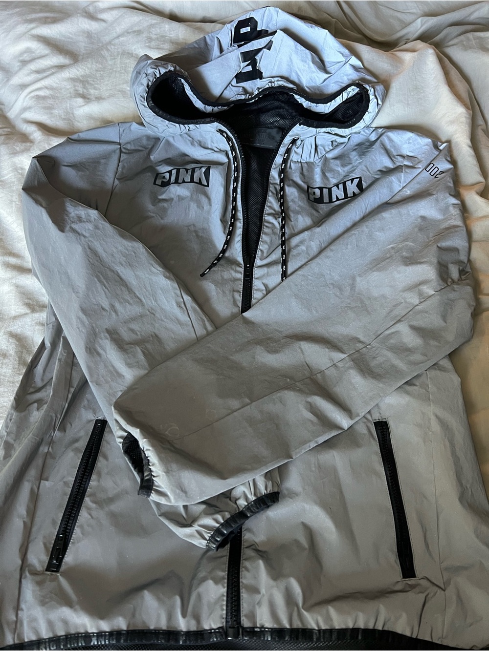 Victoria's Secret PINK Limited Release 002 Reflective Windbreaker Jacket XS/S
